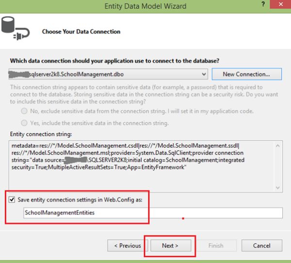 select data connection